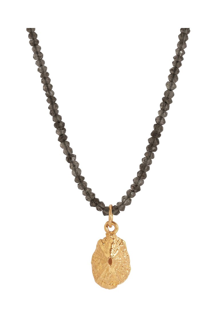 Sans Ligne Smokey Quartz Necklace, Alternate, color, 18K Gold Vermeil