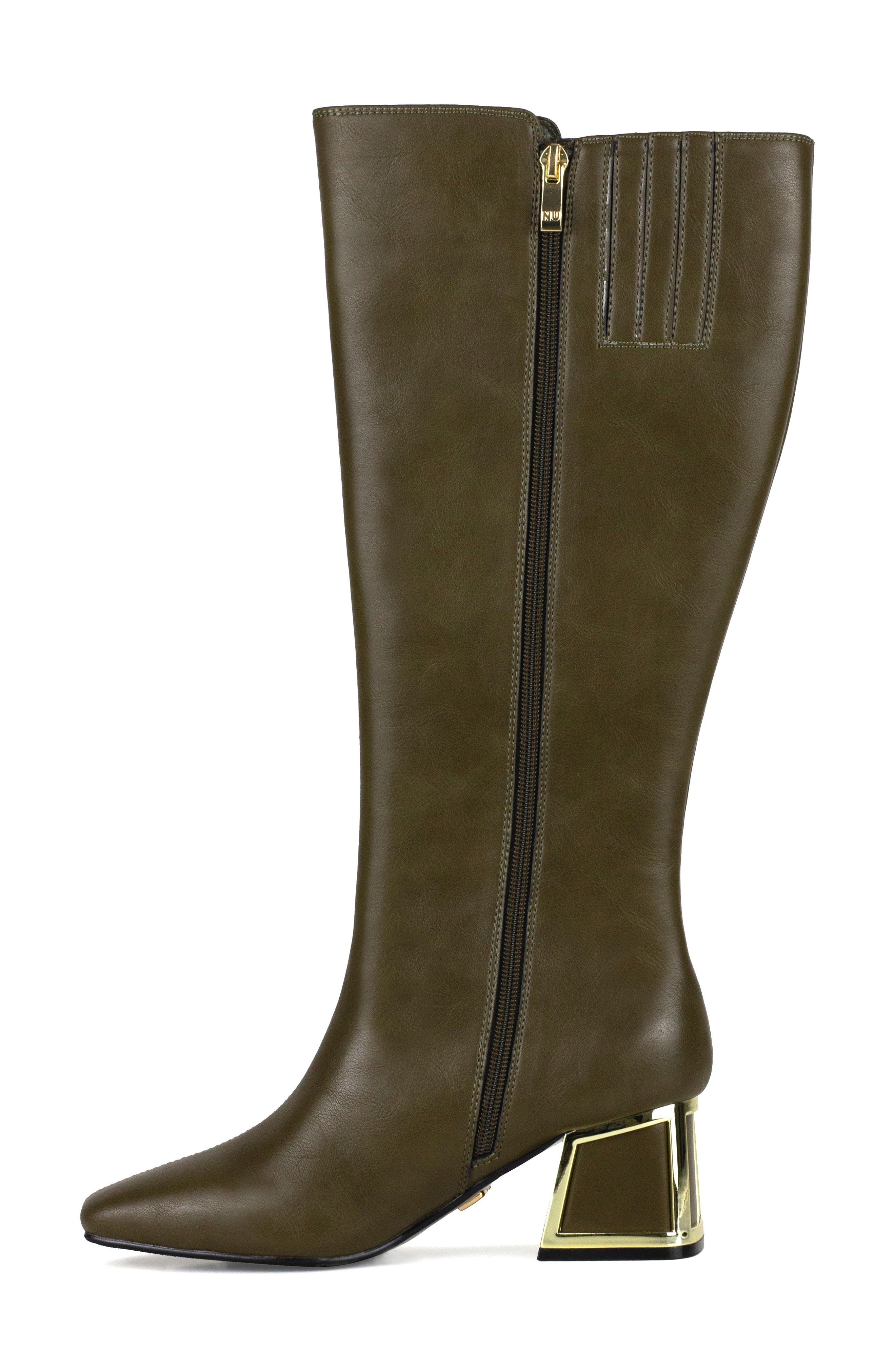 Bridge Block Heel Knee High Boot, Alternate, color, OLIVE
