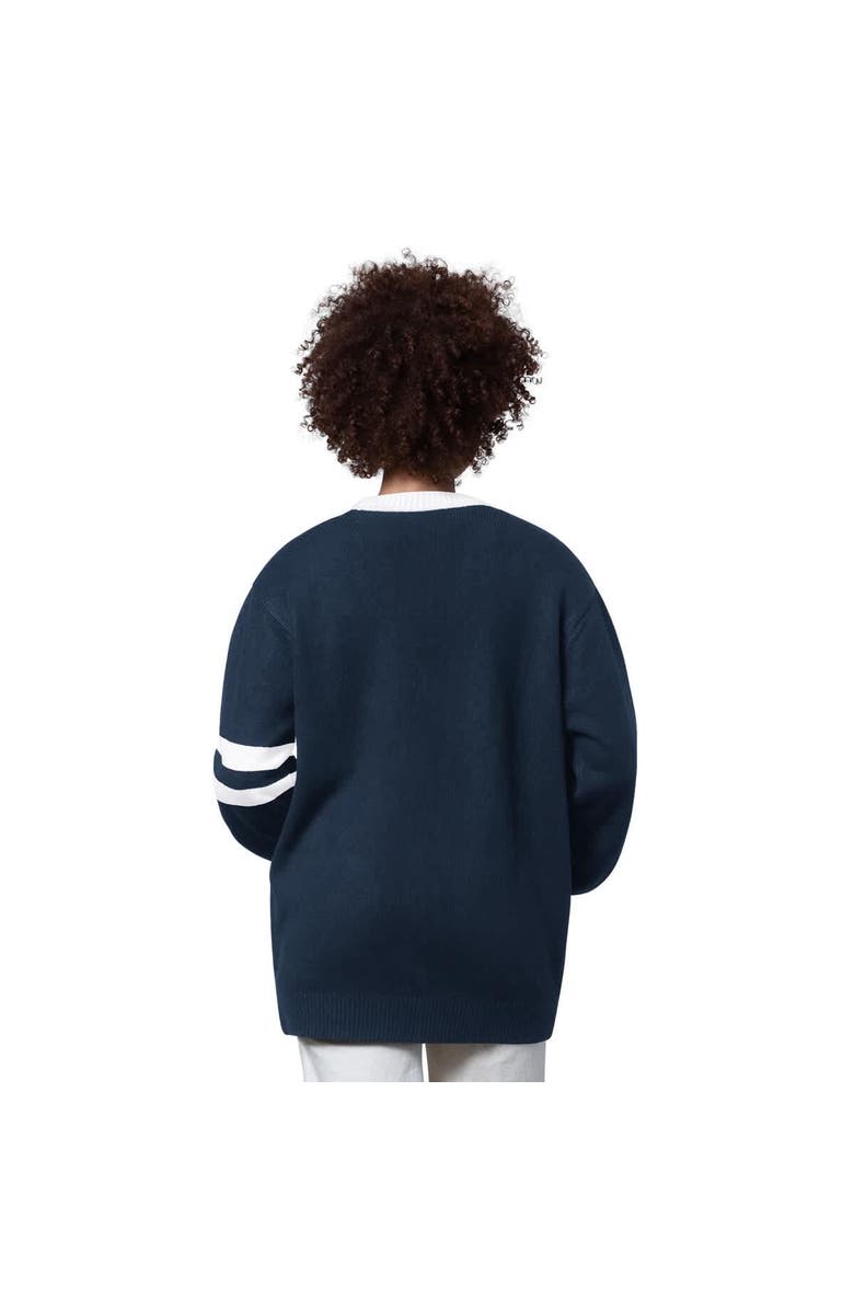 STARTER Women's Starter  Navy Dallas Cowboys Back Shot Button-Up Cardigan, Alternate, color, Navy