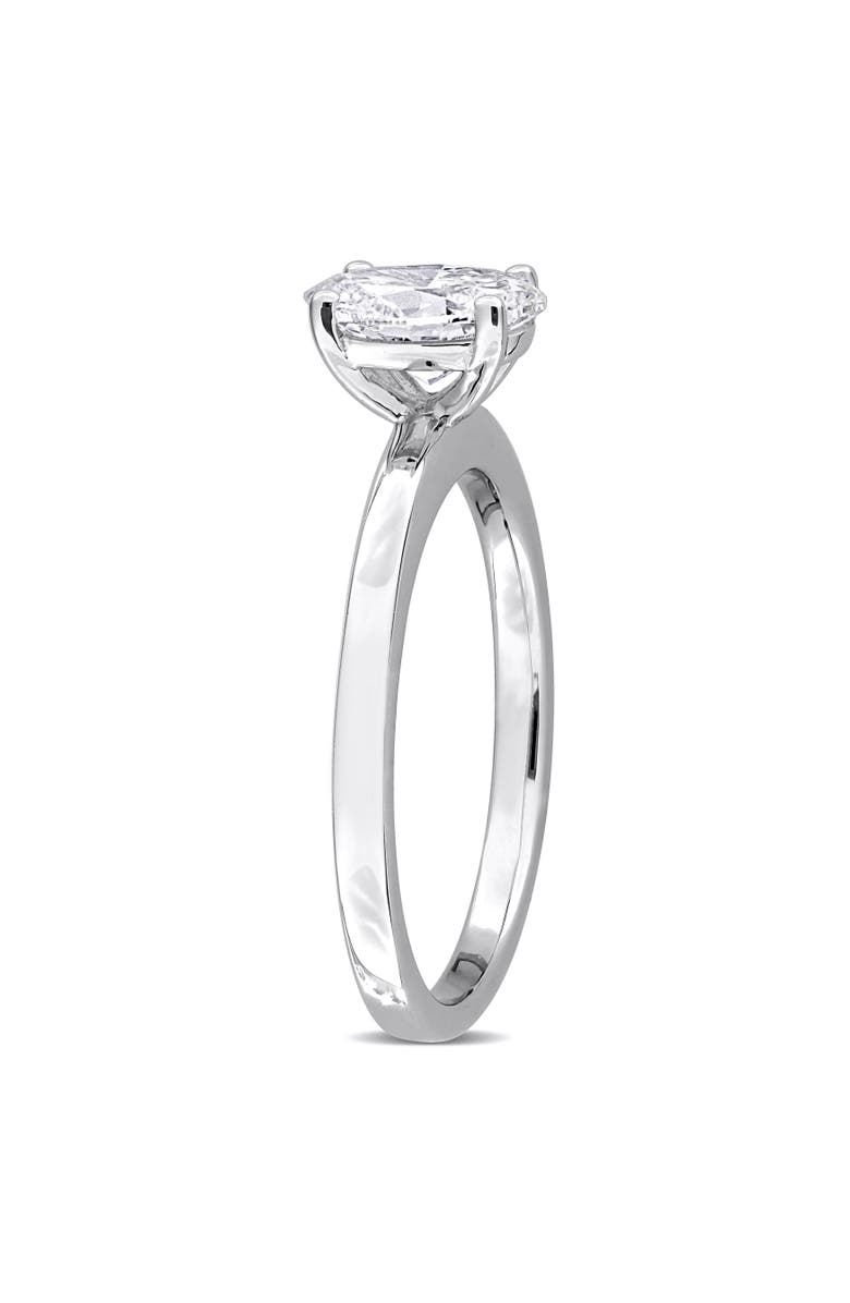Julianna B. 1 CTW Lab-Grown Diamond Oval Solitaire Ring 10k, Alternate, color, White Gold