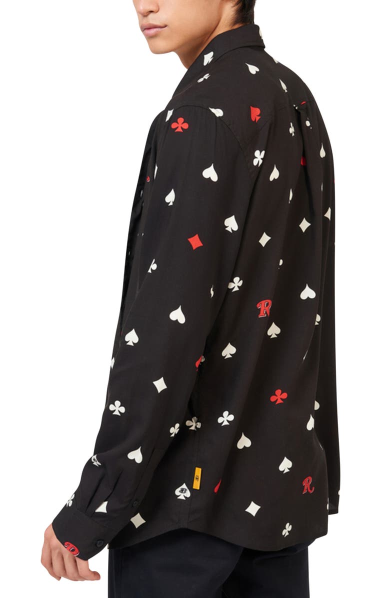 Ben Sherman Classic Fit Full Deck Print Button-Up Shirt, Alternate, color, 
