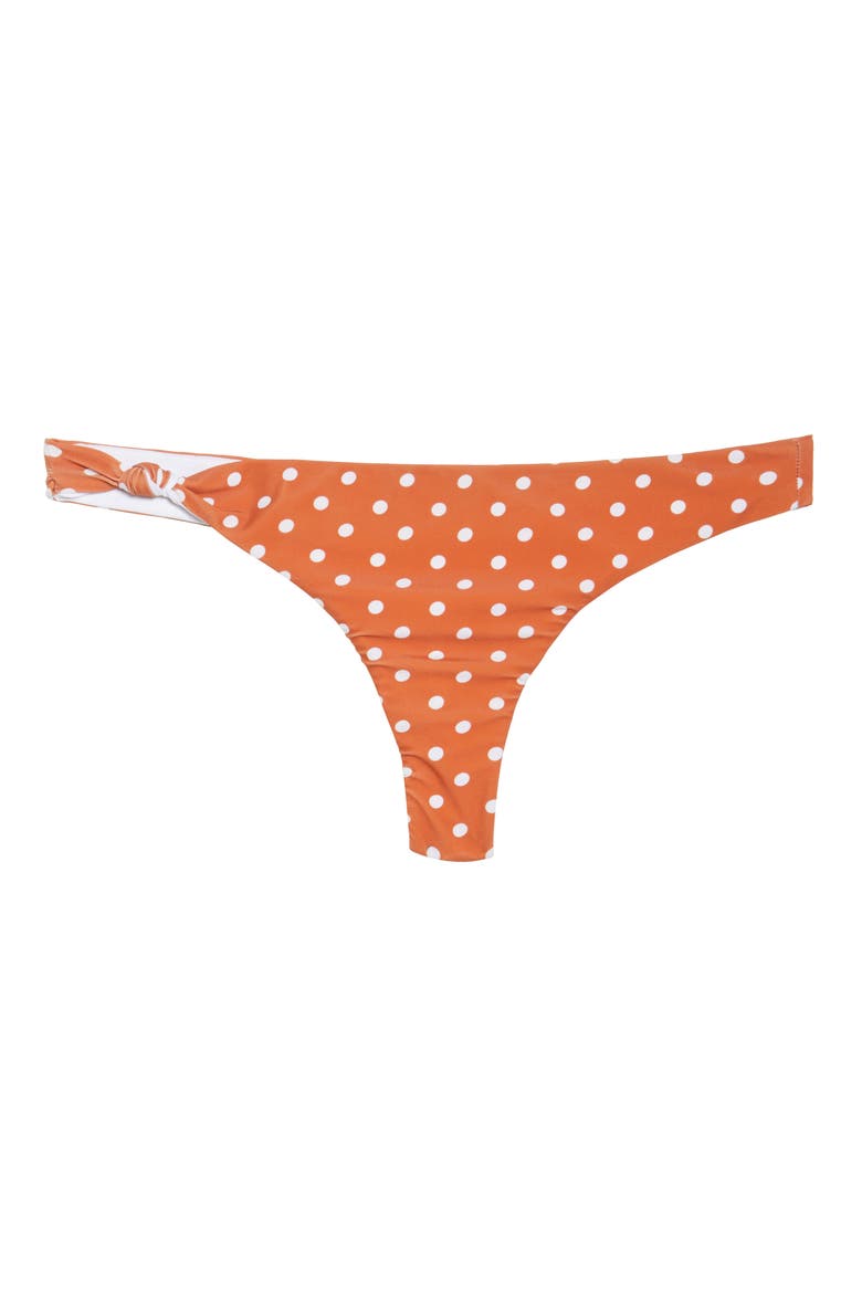 Mariposa Thong Bikini Bottoms, Alternate, color, ORANGE/ WHITE