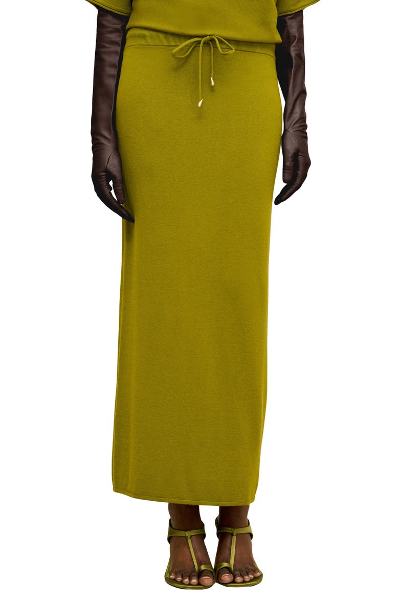 Nadine Maxi Skirt, Main, color, CHIVE