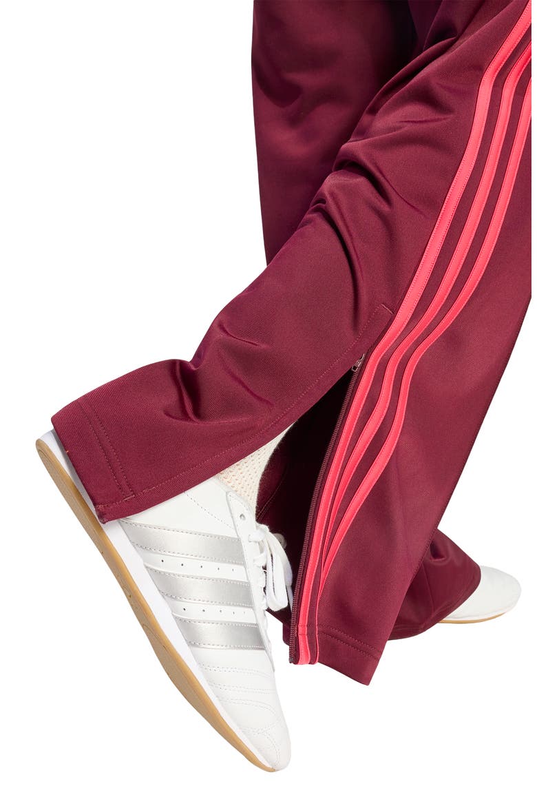 Loose Full Length Track Pants, Alternate, color, MAROON/ POWER PINK