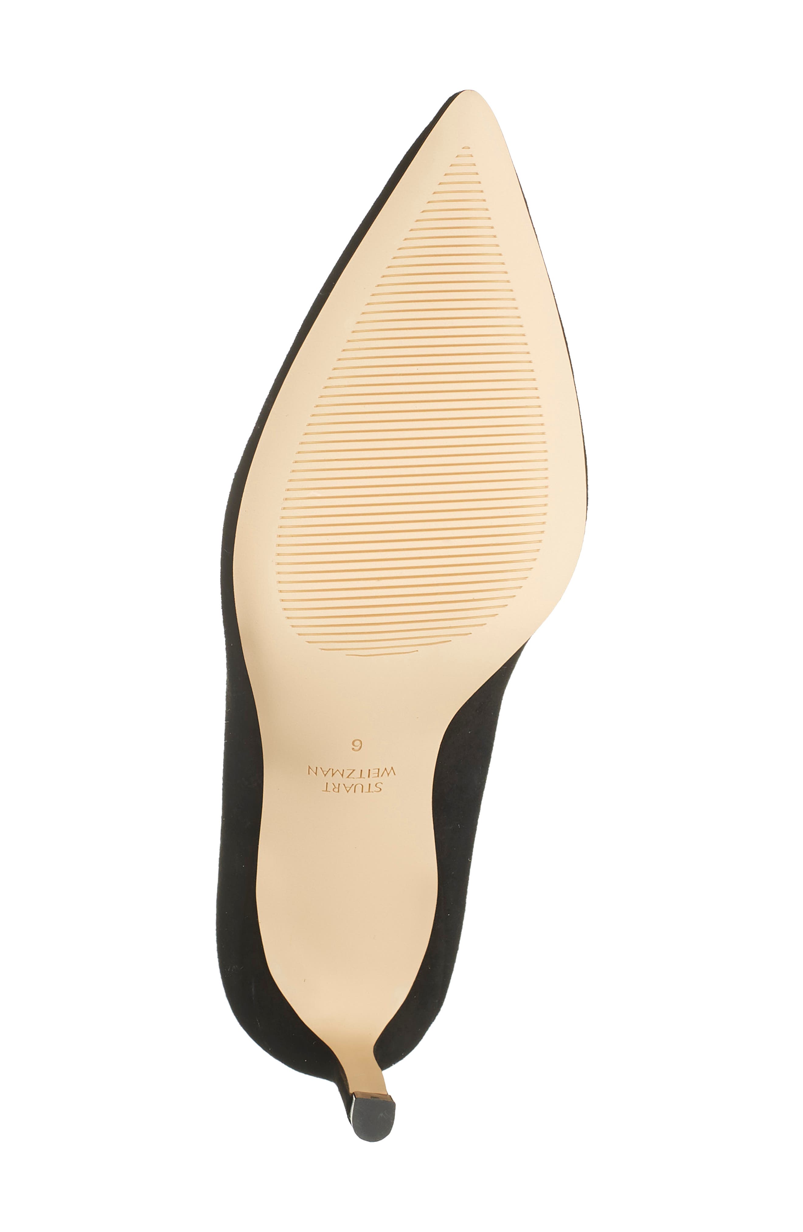 Stuart Weitzman Leigh 75 Pointed Toe Pump, Alternate, color, Black
