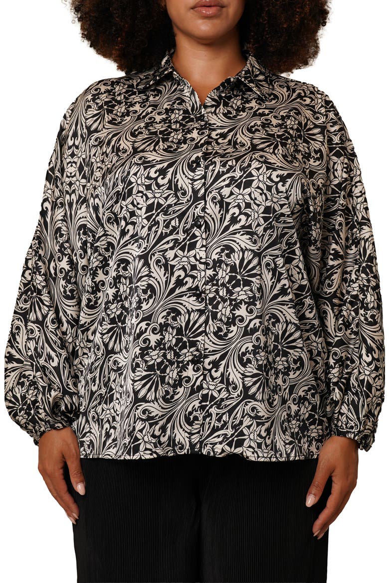 Floral Button-Up Shirt, Main, color, TRINITY REVERSE