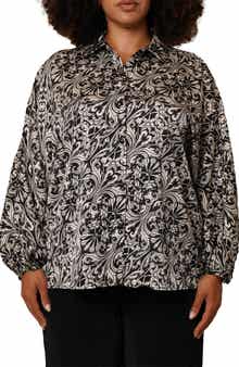 SUNNY LEIGH Floral Button-Up Shirt