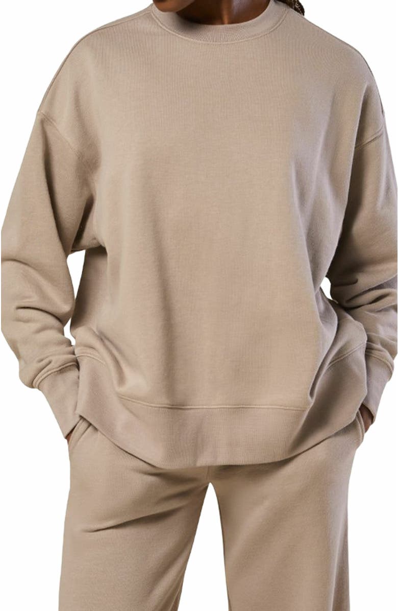 WeWoreWhat Oversized Crewneck Sweatshirt, Alternate, color, Cashmere