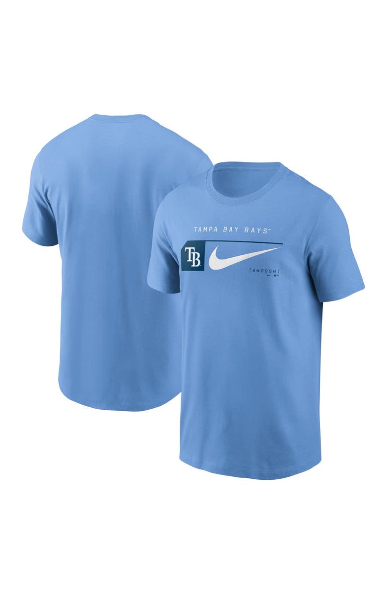 Nike Men's Nike Light Blue Tampa Bay Rays Team Swoosh Lockup T-Shirt, Main, color, Light Blue