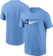 Nike Men's Nike Light Blue Tampa Bay Rays Team Swoosh Lockup T-Shirt