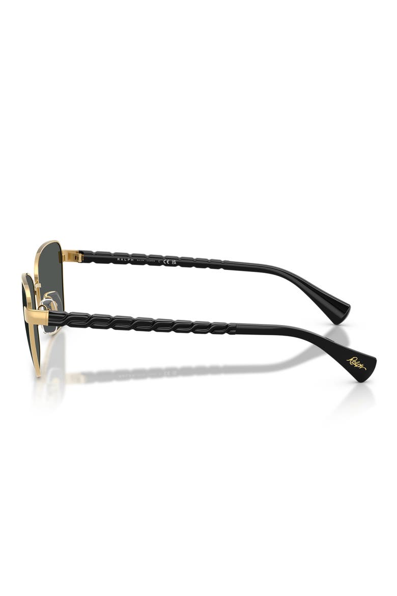 56mm Oversize Gradient Irregular Sunglasses, Alternate, color, SHINY GOLD / GREY GRADIENT