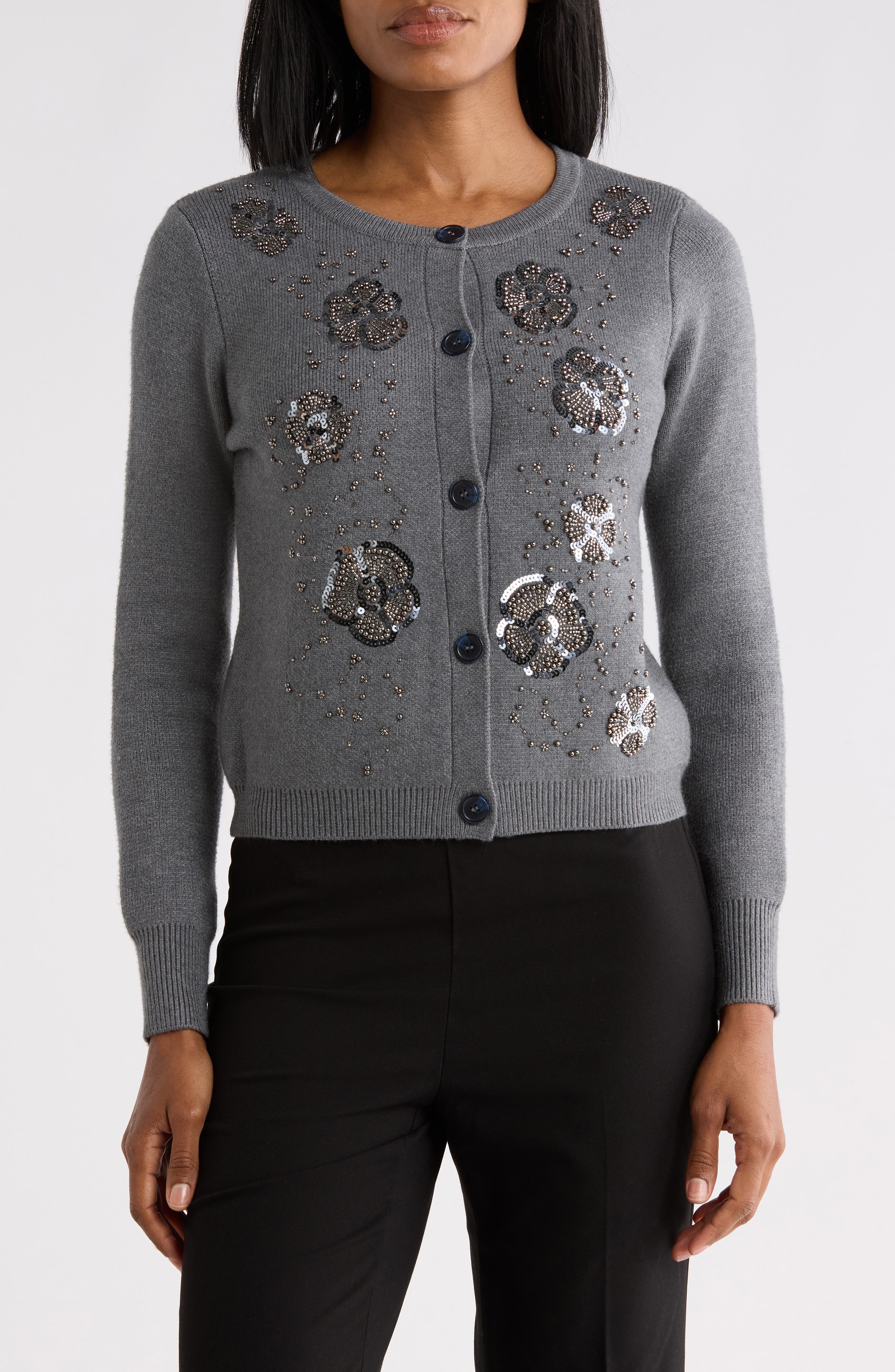 Floral Beaded Cardigan