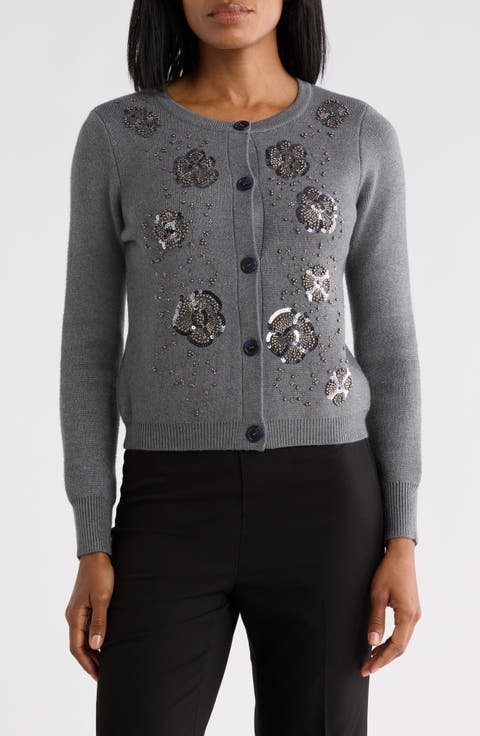Floral Beaded Cardigan