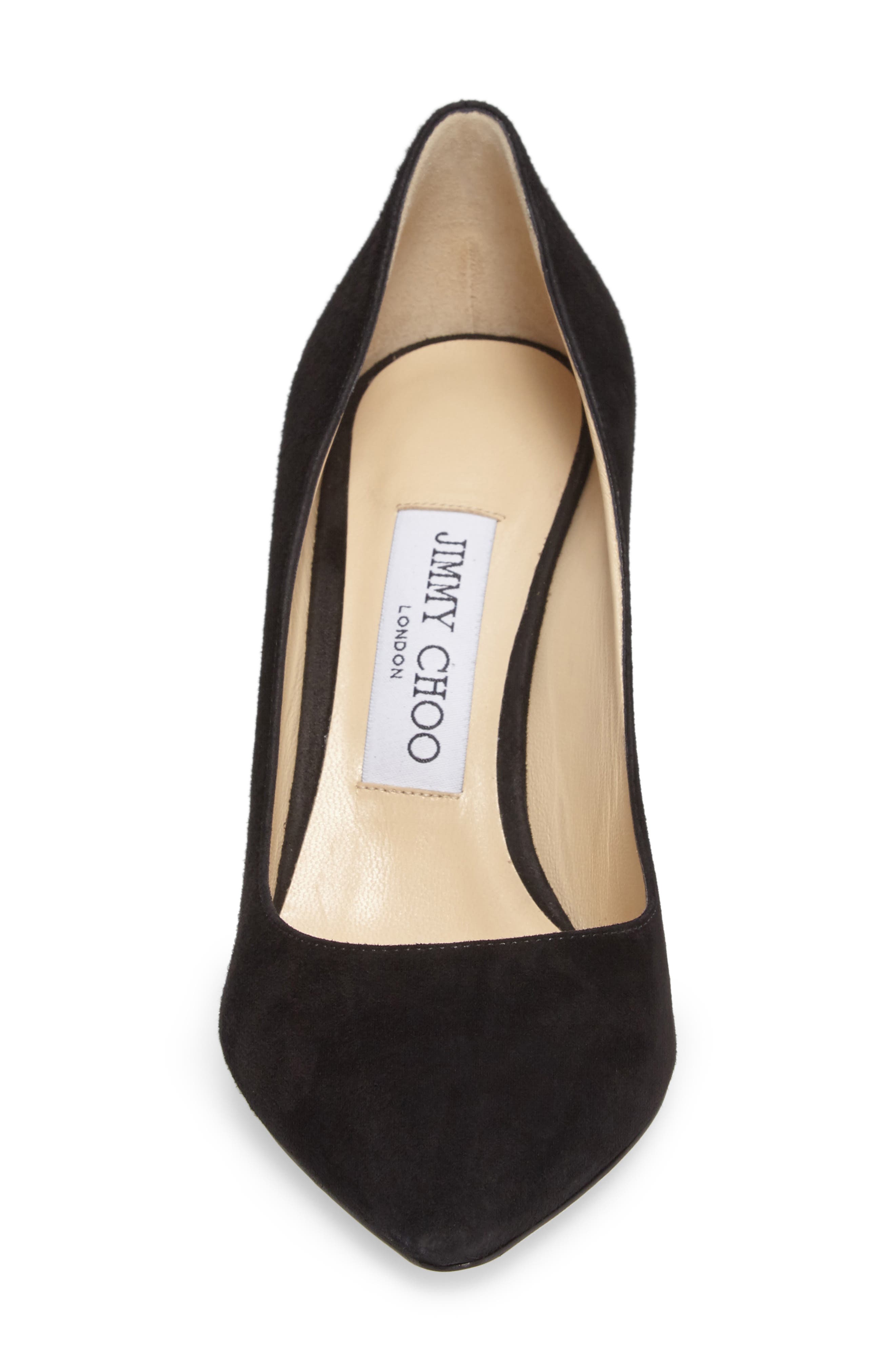 Jimmy Choo Romy 85 Suede Pump, Alternate, color, Black