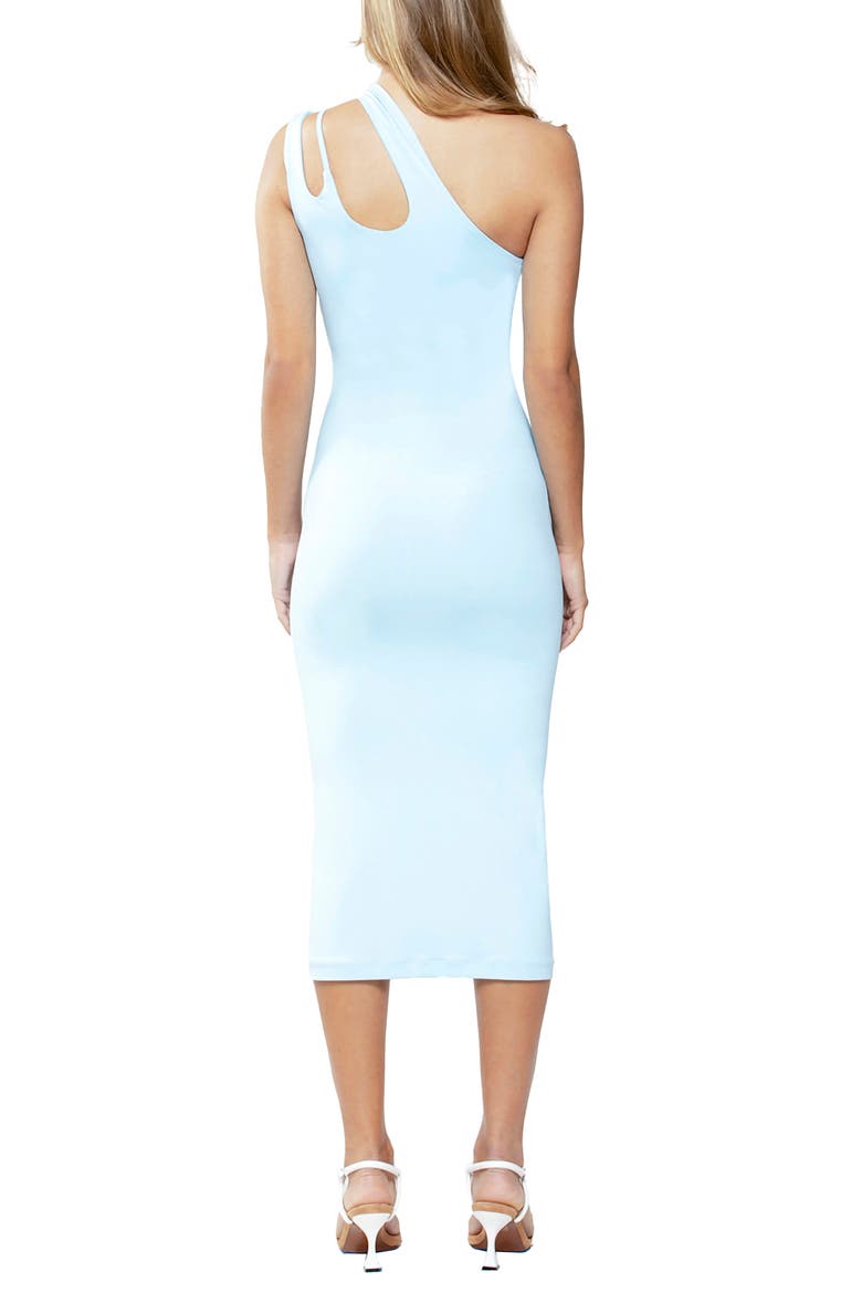 Echo Cutout One-Shoulder Midi Dress, Alternate, color, CORNFLOWER