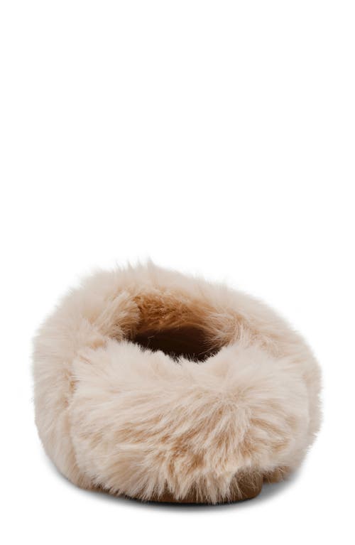 Dolce Vita Dv By  Adler Knit Faux Fur Slipper In Nude