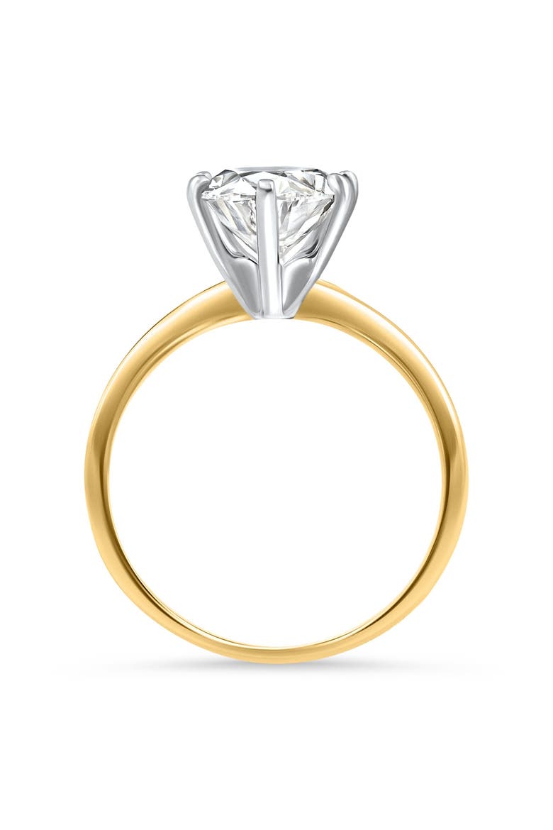 Certified 4Ct Oval Solitaire Diamond Engagement Ring 14k Gold Lab Grown, Alternate, color, 14k Yellow Gold
