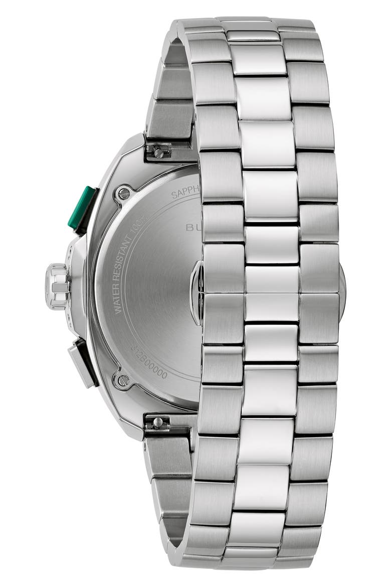 Racer Chronograph Bracelet Watch, 42mm, Alternate, color, SILVER-TONE