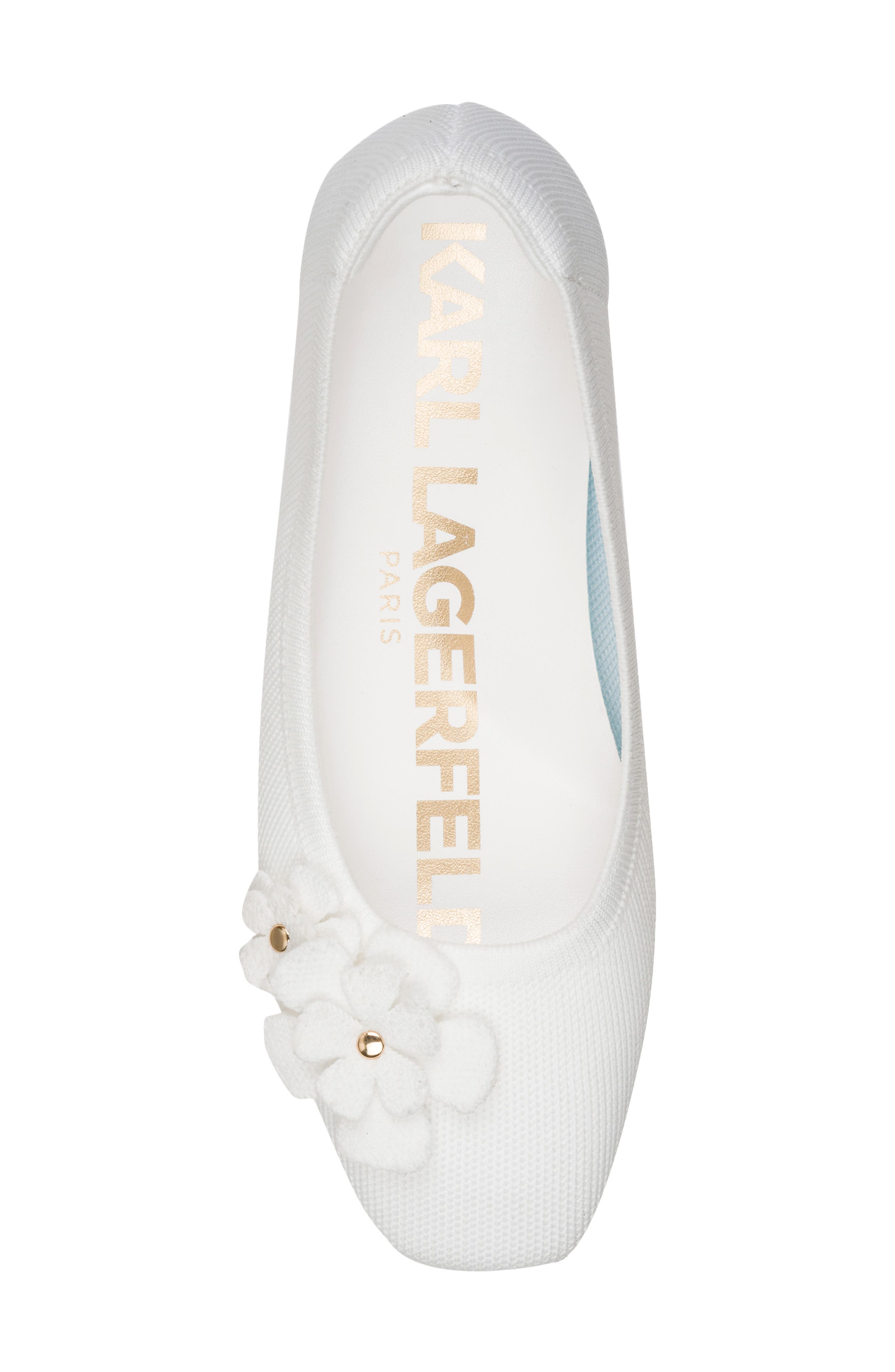 KARL LAGERFELD PARIS Zundro Flat, Alternate, color, Bright White