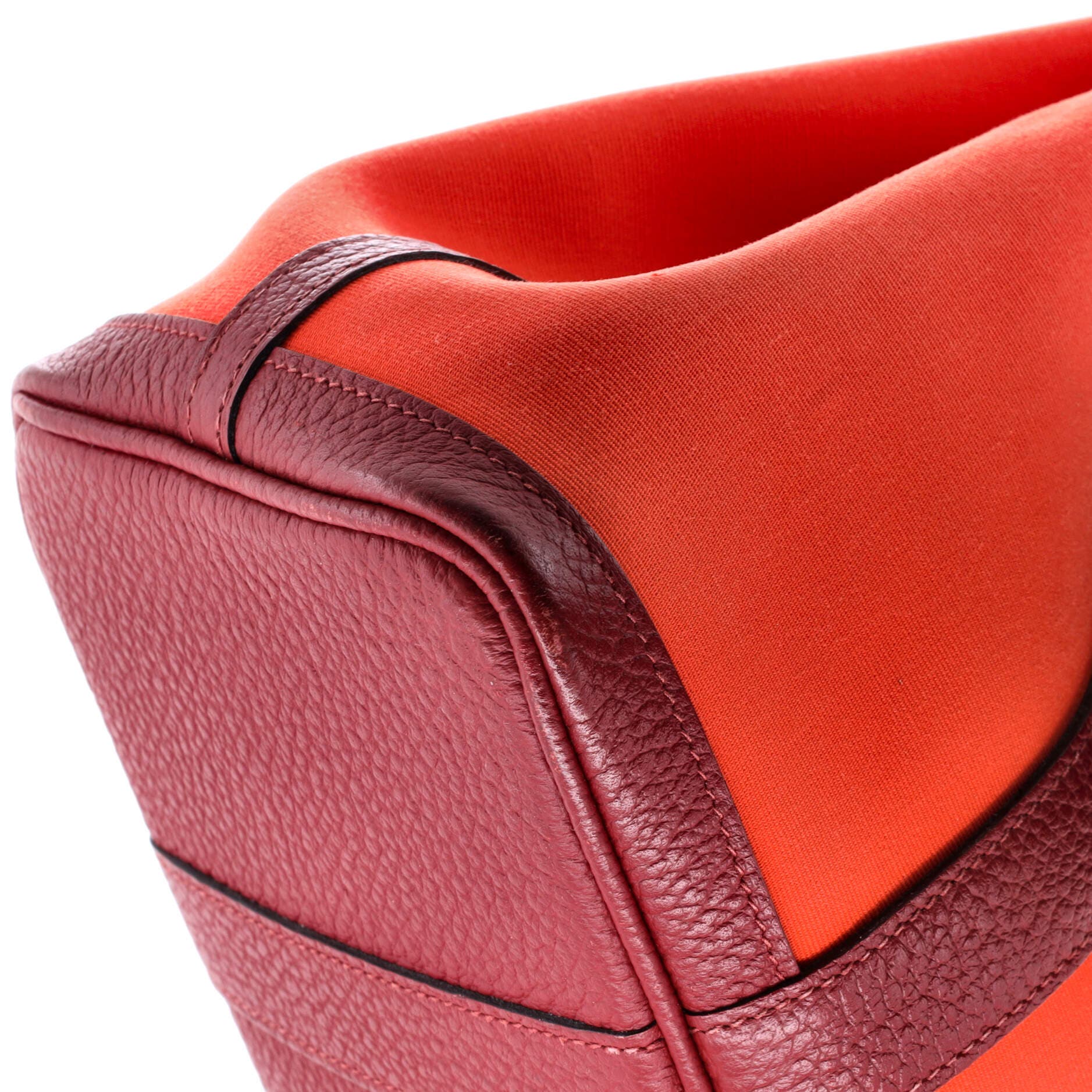 Pre-Owned Hermes Garden Party Tote Toile and Leather 30, Alternate, color, Orange Poppy