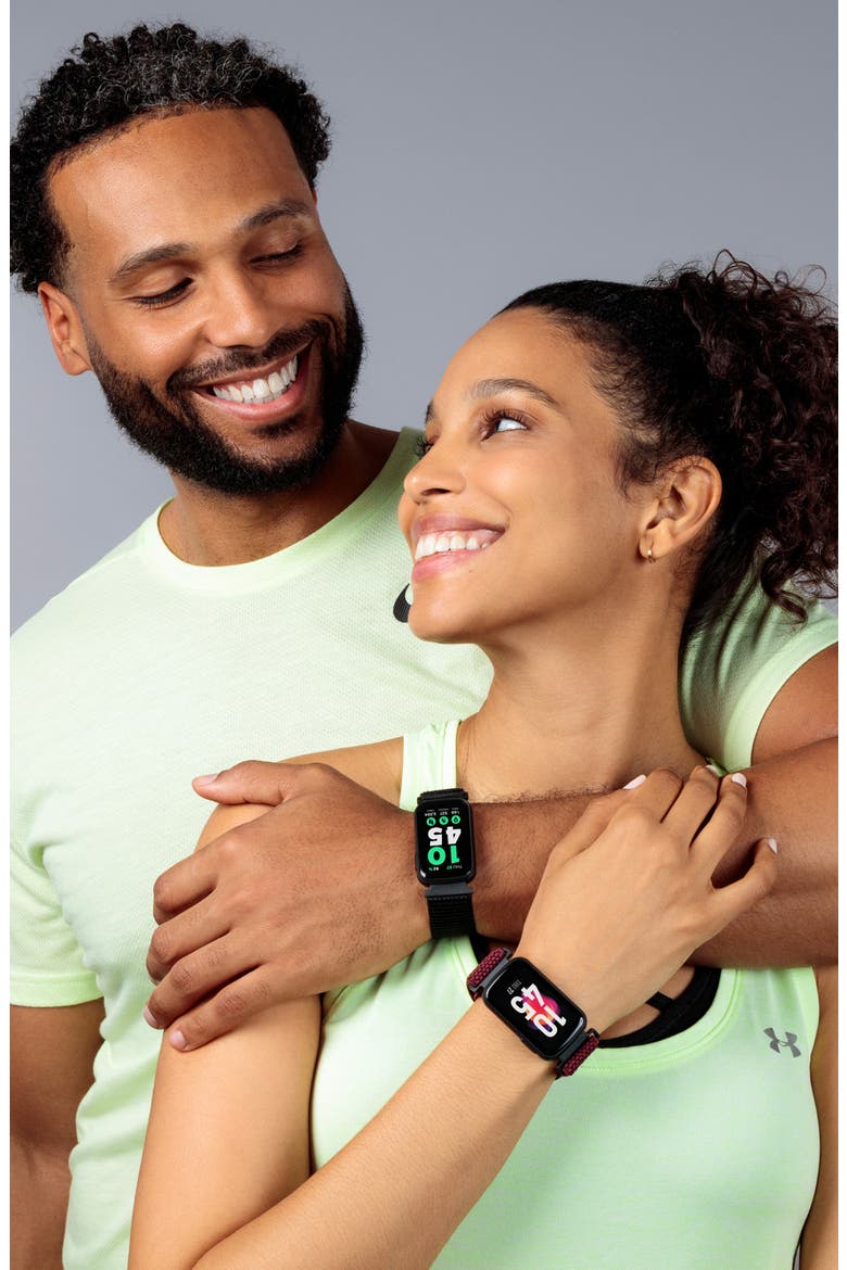 Active 5 Silicone Strap Activity Tracker Watch, 48mm x 29.5mm, Alternate, color, BLACK