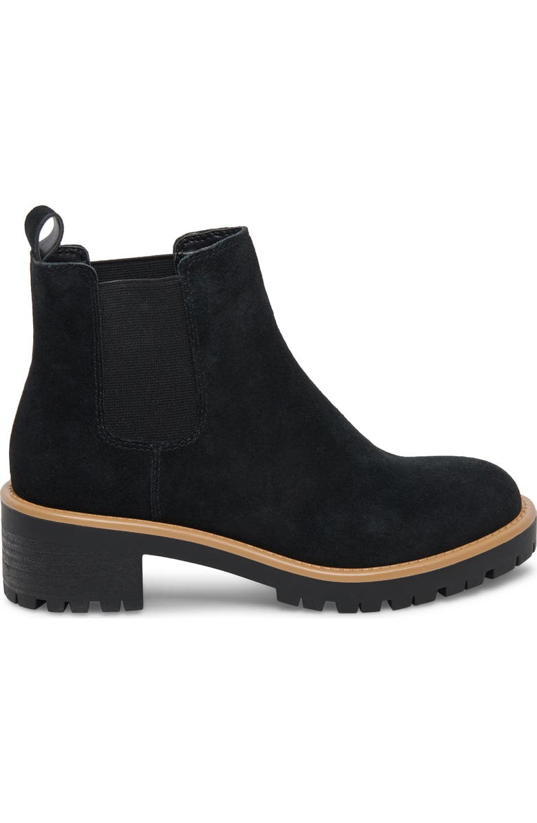 Blondo Matilda Waterproof Lug Sole Chelsea Boot, Alternate, color, Black Sued