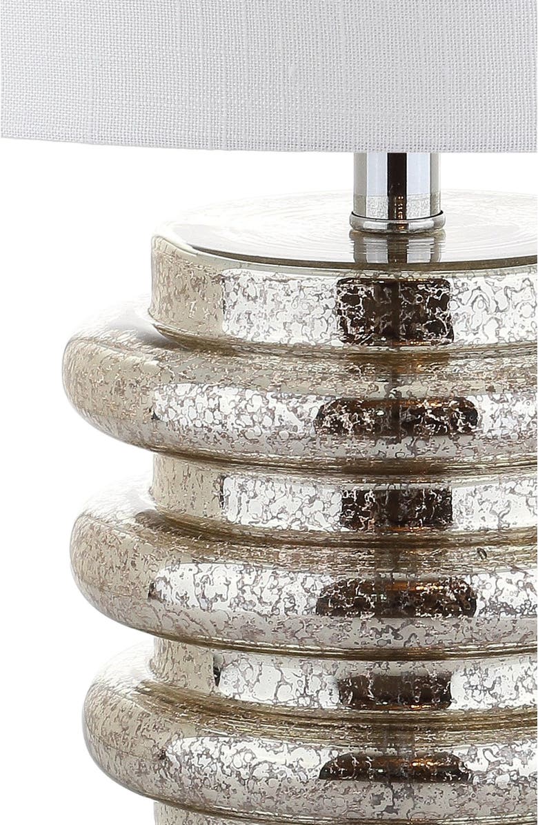 JONATHAN Y Allen 22.75" LED Glass Table Lamp, Mercury Silver, Alternate, color, 