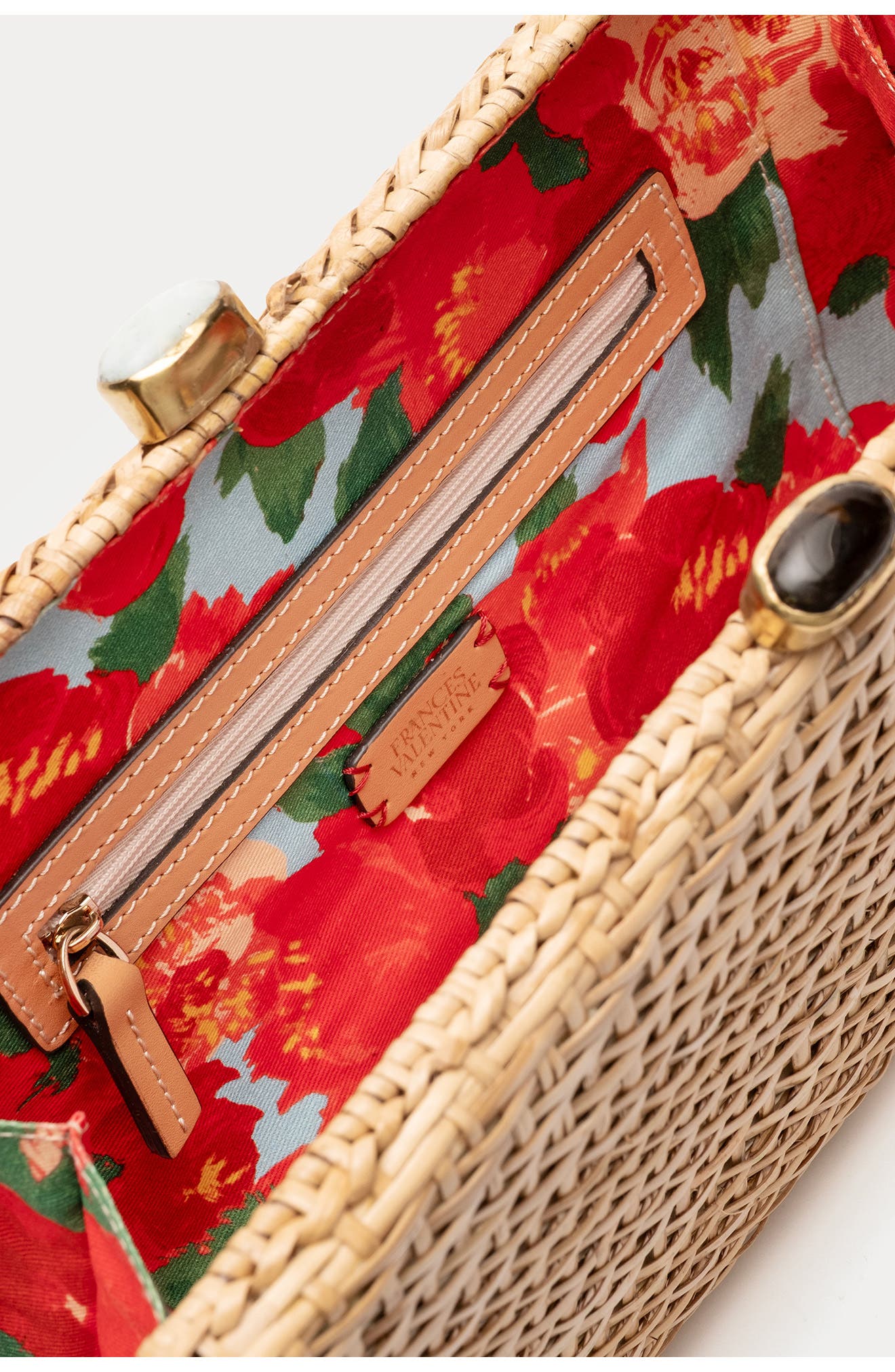 Frances Valentine Stella Rattan Clutch, Alternate, color, Natural/ Multi