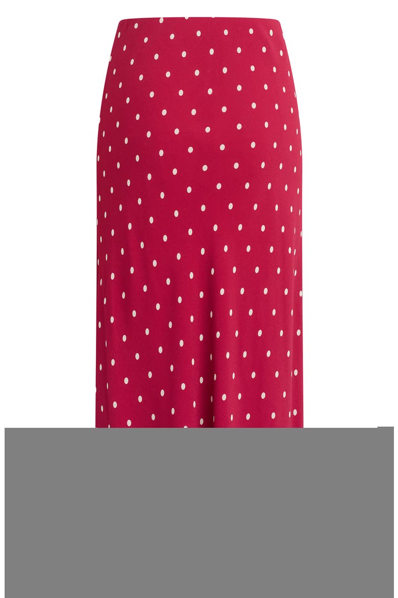 The Jojo Polka Dot Midi Skirt, Alternate, color, RASPBERRY/ IVORY DOT