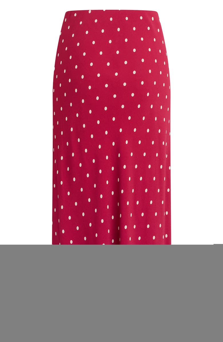 Favorite Daughter The Jojo Polka Dot Midi Skirt, Alternate, color, Raspberry/ Ivory Dot