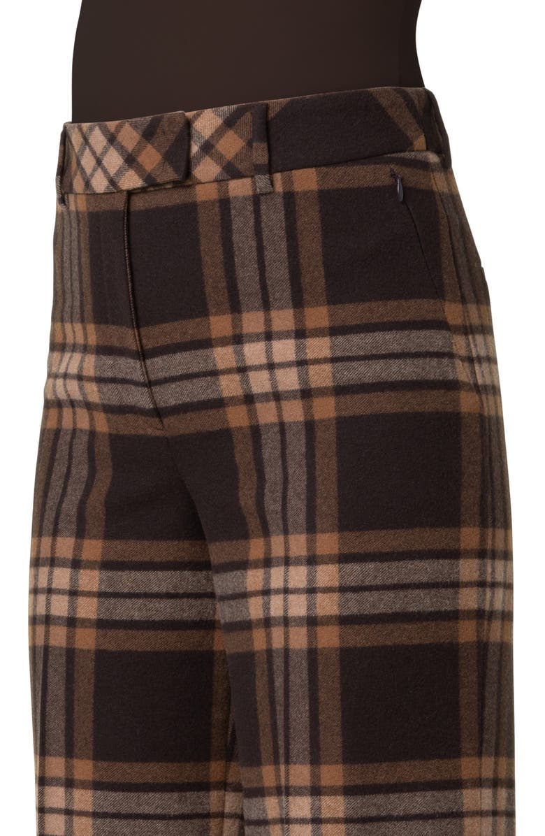 Akris Fior Plaid Wool Flannel Pants, Alternate, color,