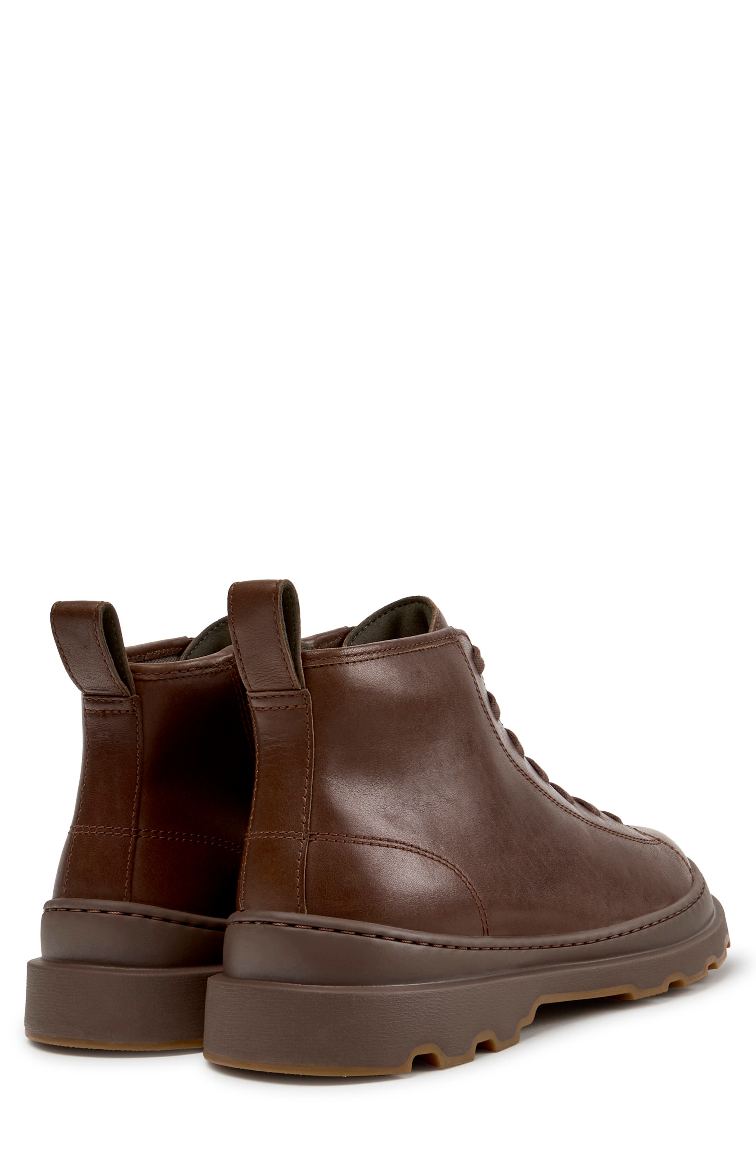 Brutus Leather Ankle Boot, Alternate, color, MEDIUM BROWN