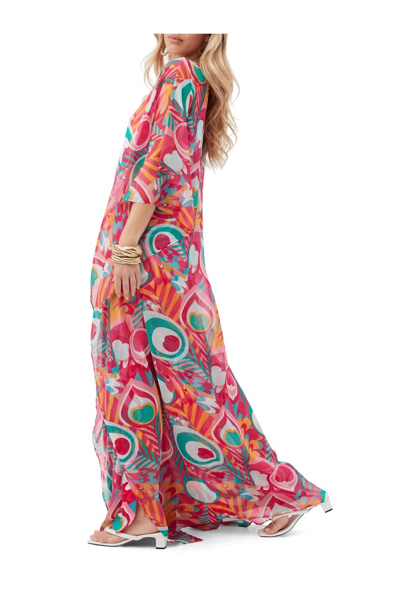 Trina Turk Printed Salon Maxi Caftan Dress, Alternate, color, 