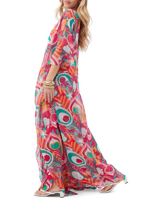 Trina Turk Printed Salon Maxi Caftan Dress