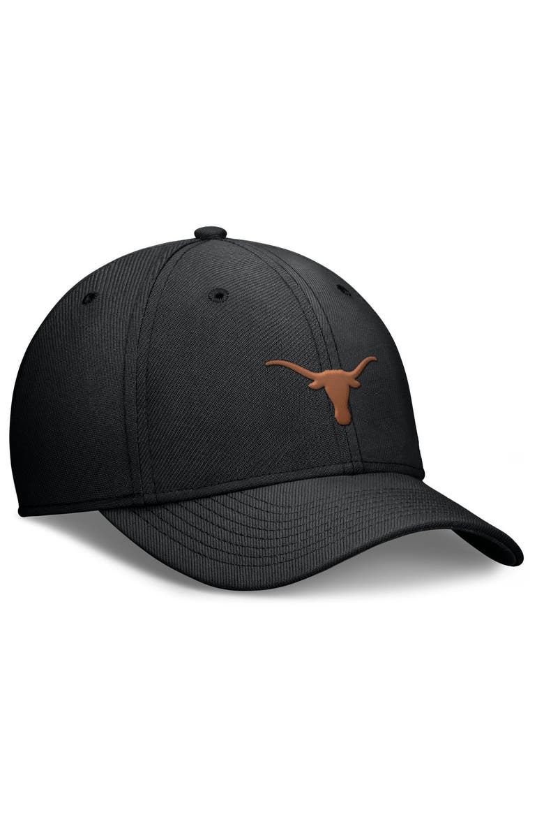 Men's Nike Black Texas Longhorns Rise SwooshFlex Dri-FIT Hat, Alternate, color, Black