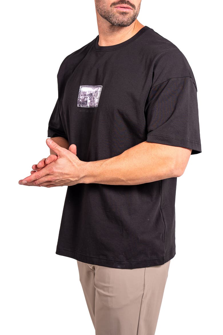 Ascension The Strip Appliqué Cotton Graphic T-Shirt, Alternate, color, BLACK