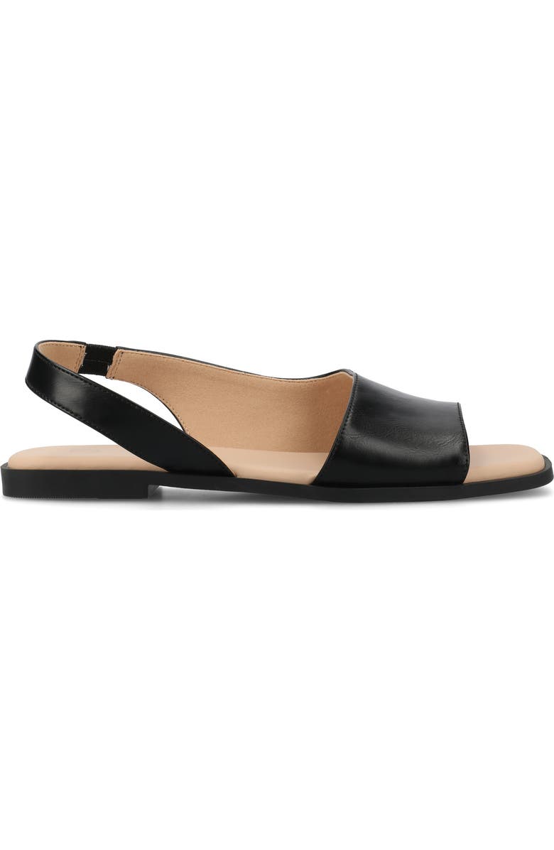 Journee Collection Brinsley Slingback Sandal, Alternate, color, Black Pu