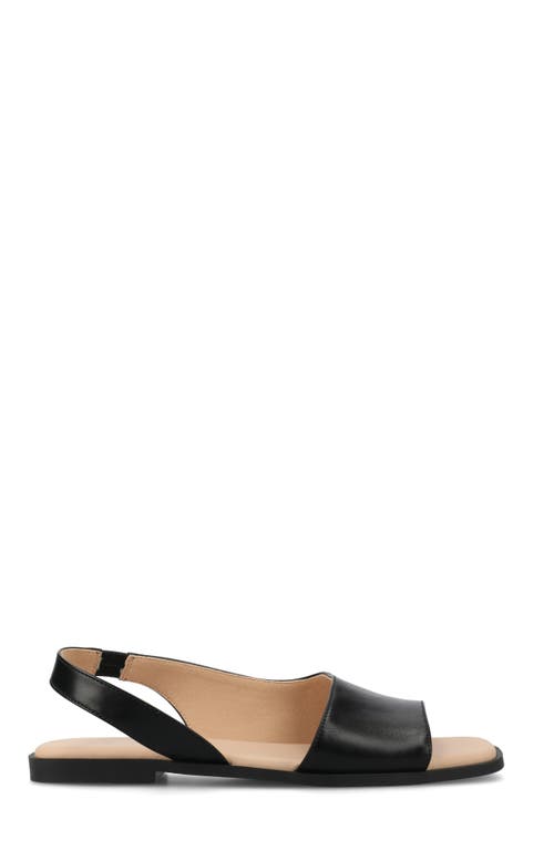 Journee Collection Brinsley Slingback Sandal In Black Pu