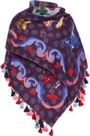 Maison Common Embroidered Scarf with Maison Common Nathalie Lt motifs