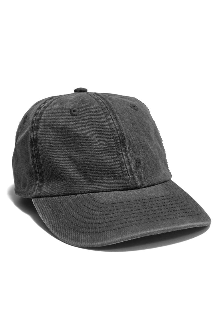 Cotton Twill Baseball Cap, Main, color, GREY DARK