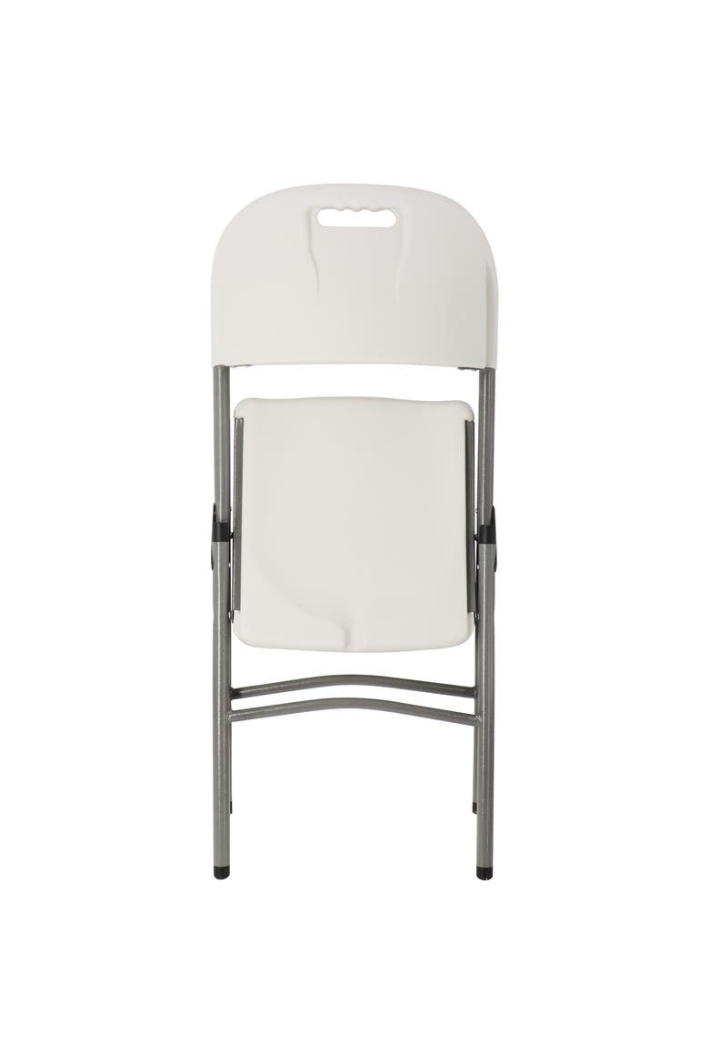 4 Piece Stackable Folding Chairs, Alternate, color, White