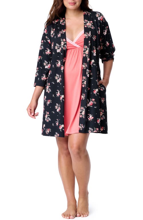 Motherhood Maternity Maternity Robe And Nursing Chemise Sleep Set