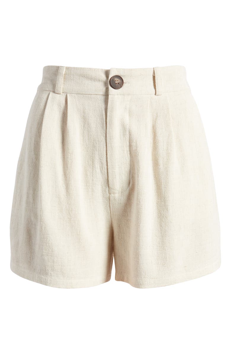 BP. Woven High Waist Shorts, Alternate, color, Natural