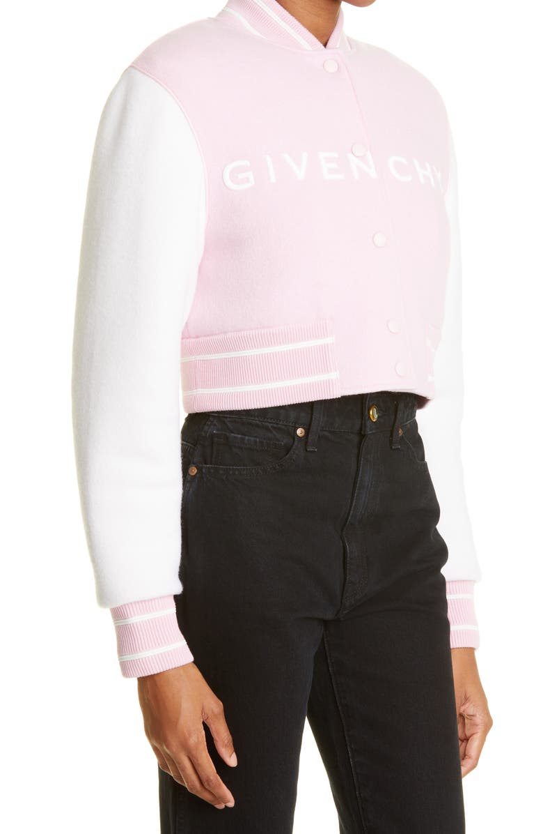 Givenchy Disney x Givenchy Crop Virgin Wool Bomber Jacket, Alternate, color, 