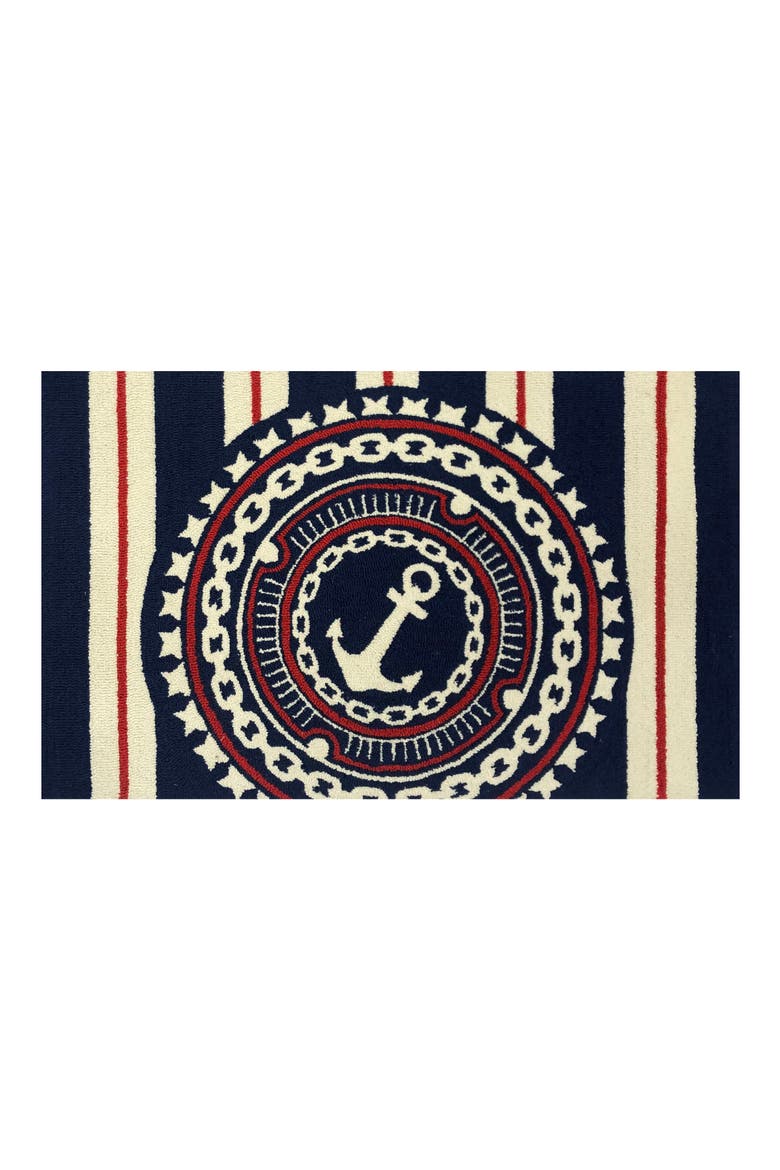 Nautical Anchor Accent Pillow, Main, color, BLUE RED WHITE