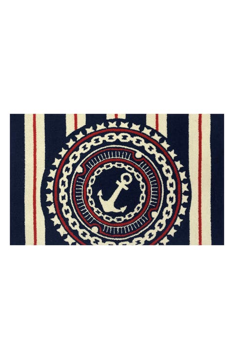 Nautical Anchor Accent Pillow