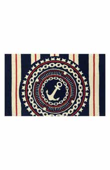 R16 HOME Nautical Anchor Accent Pillow