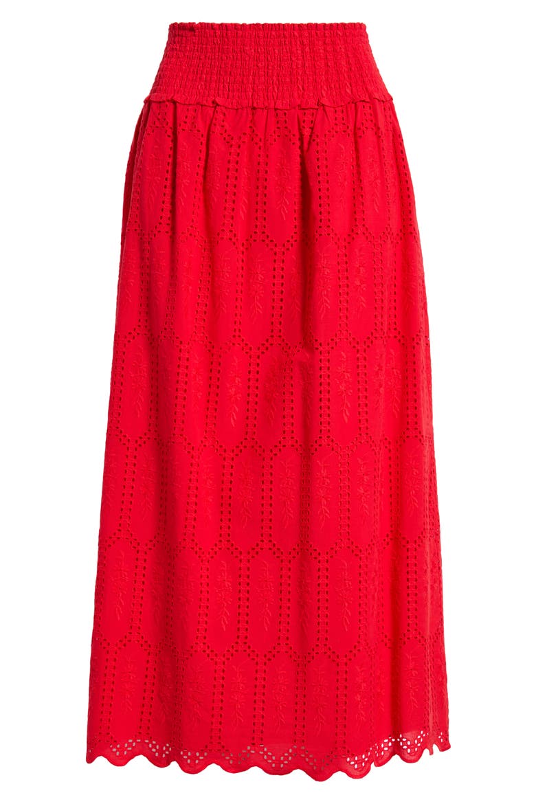 The Delphine Nap® Midi Skirt, Alternate, color, RED