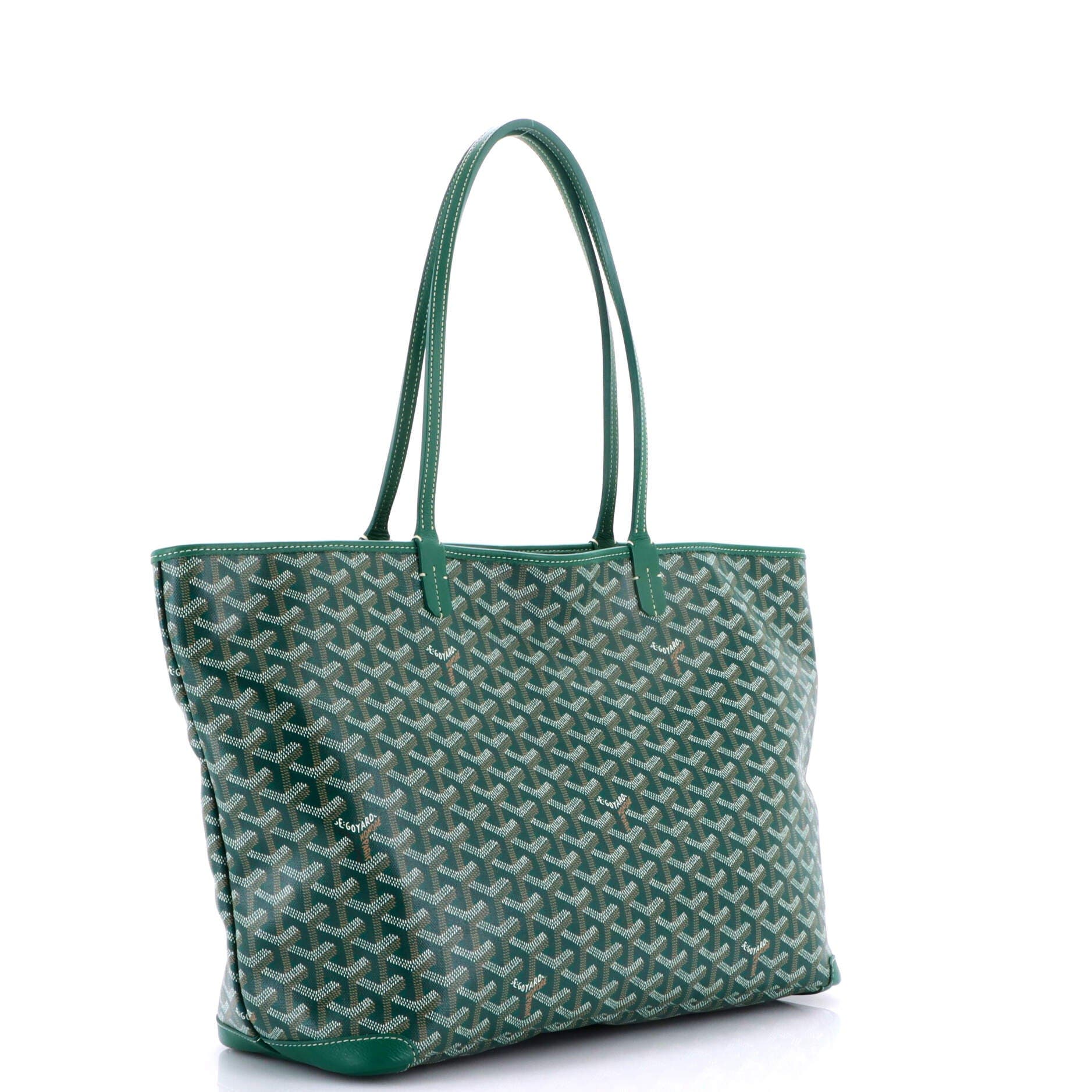 Pre-Owned Goyard Artois Tote Coated Canvas MM, Alternate, color, Green