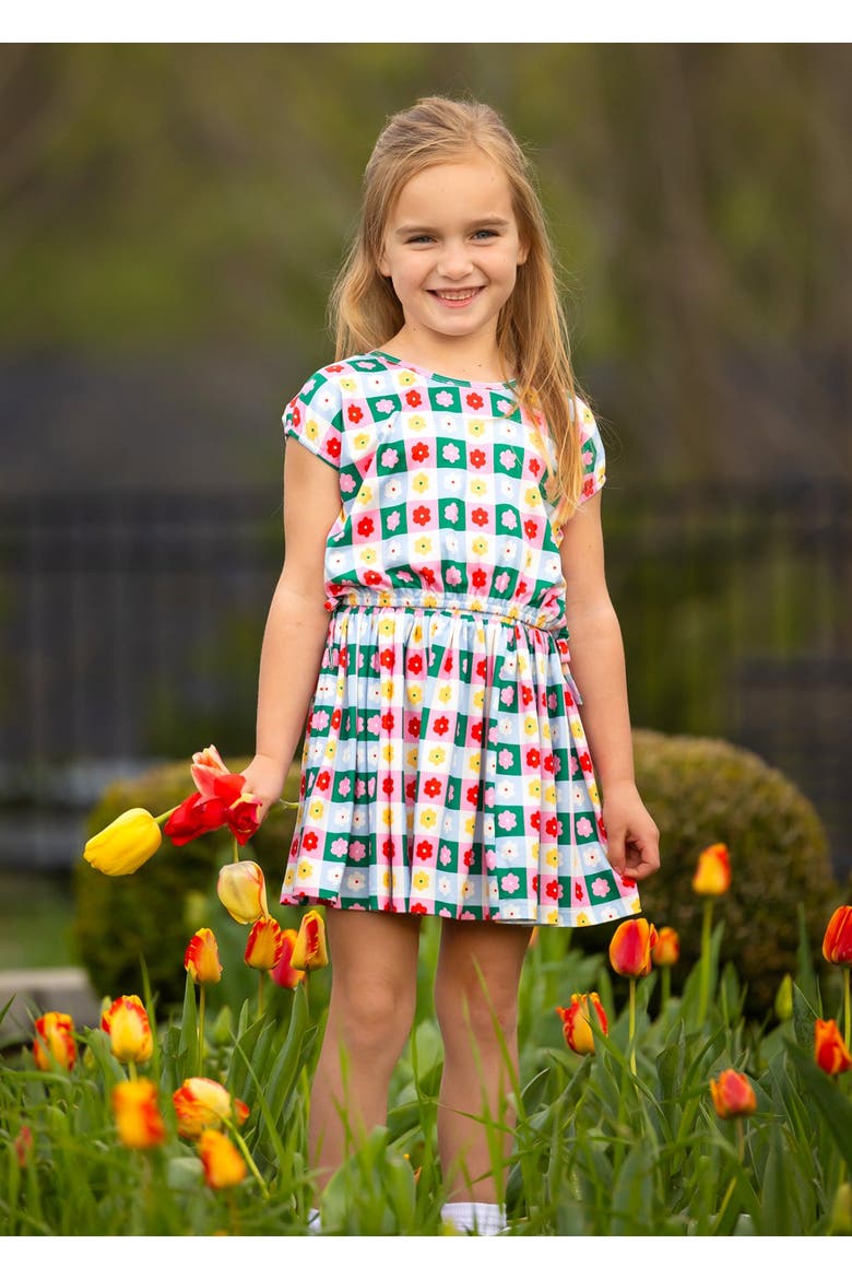 Flower Pops Cap Sleeve Two Piece Set, Alternate, color, Pink